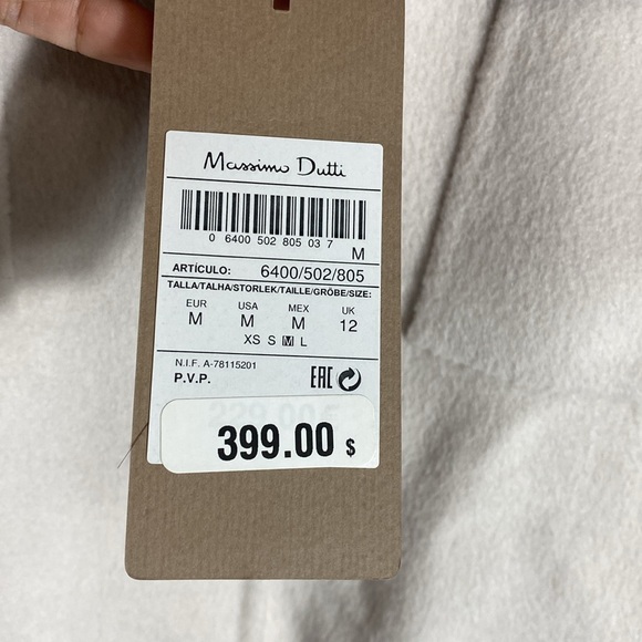 Massimo Dutti Oversized Wool Blend Coat With Pockets Size M - Picture 13 of 17